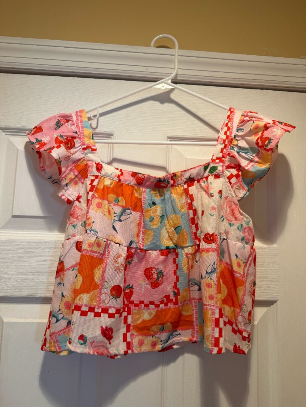 Shein summer print crop top